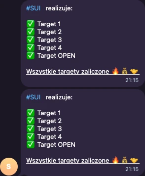 SK BOT: SUI, wszystkie targety zaliczone, dwie wiadomości